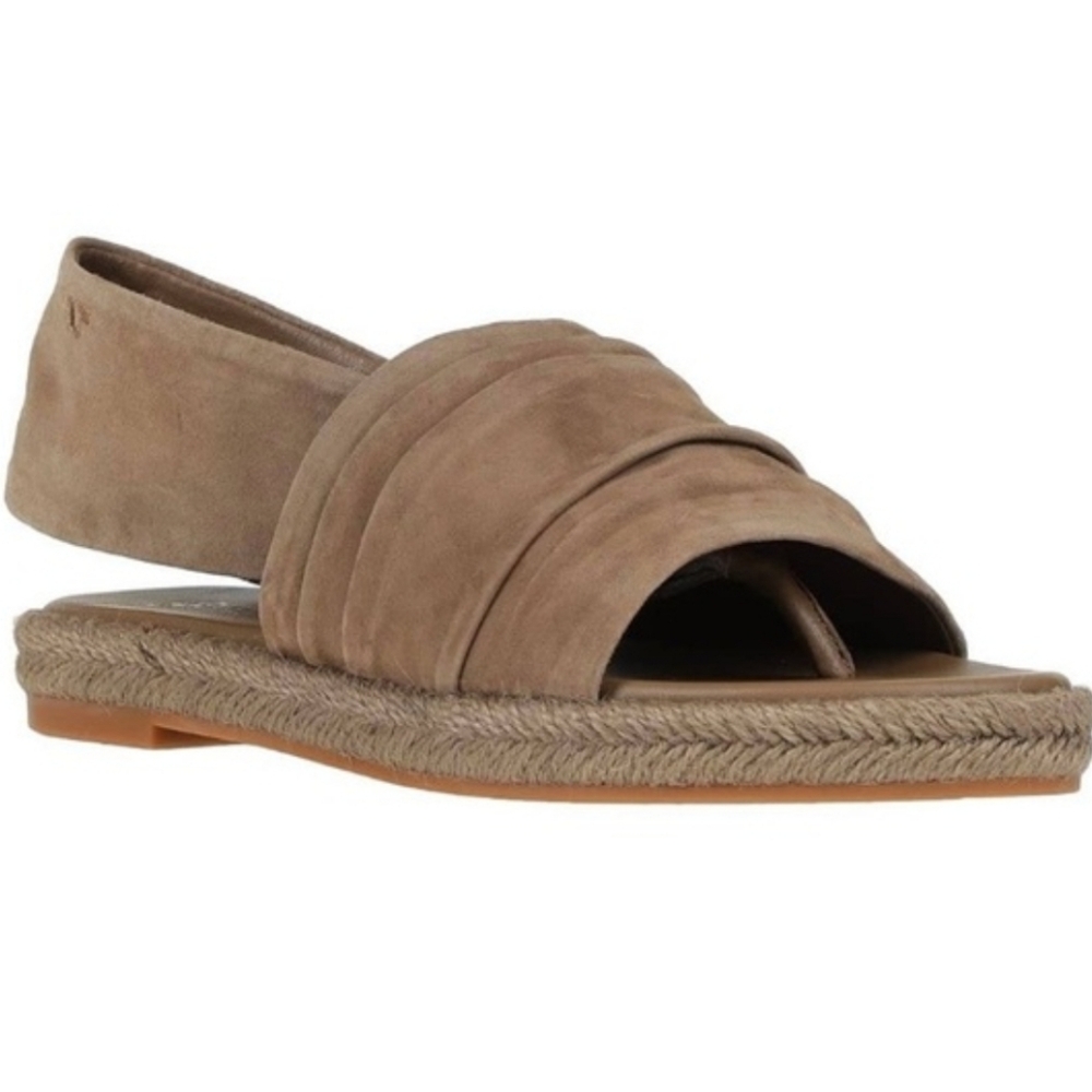 Tory Burch Tan Gathred Suede Slingback Sandals Size 8.5 Nwob - Picture 4 of 13